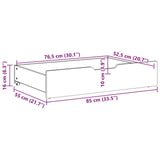 vidaXL Under-Bed Drawers 2 pcs Wax Brown 85x55x16 cm Solid Wood Pine