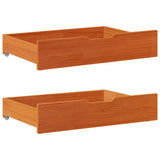 vidaXL Under-Bed Drawers 2 pcs Wax Brown 85x55x16 cm Solid Wood Pine