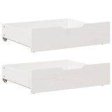 vidaXL Under-Bed Drawers 2 pcs White 75x55x16 cm Solid Wood Pine