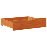 vidaXL Under-Bed Drawers 2 pcs Wax Brown 75x55x16 cm Solid Wood Pine