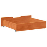 vidaXL Under-Bed Drawers 2 pcs Wax Brown 75x55x16 cm Solid Wood Pine
