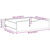 vidaXL Under-Bed Drawers 2 pcs White 65x55x16 cm Solid Wood Pine