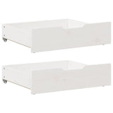 vidaXL Under-Bed Drawers 2 pcs White 65x55x16 cm Solid Wood Pine