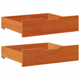 vidaXL Under-Bed Drawers 2 pcs Wax Brown 65x55x16 cm Solid Wood Pine