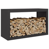 vidaXL Firewood Rack Black 100x40x60 cm Steel