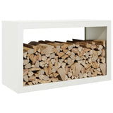 vidaXL Firewood Rack White 100x40x60 cm Steel