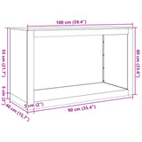 vidaXL Firewood Rack White 100x40x60 cm Steel