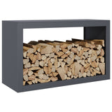 vidaXL Firewood Rack Anthracite 100x40x60 cm Steel