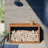 vidaXL Firewood Rack 100x40x60 cm Corten Steel