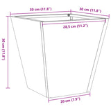 vidaXL Garden Planter Anthracite 30x30x30 cm Steel