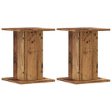 vidaXL Speaker Stands 2 pcs Old Wood 30x30x40 cm Engineered Wood