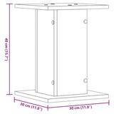 vidaXL Speaker Stands 2 pcs Old Wood 30x30x40 cm Engineered Wood