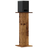 vidaXL Speaker Stands 2 pcs Old Wood 30x30x80 cm Engineered Wood