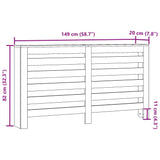 vidaXL Radiator Cover Sonoma Oak 149x20x82 cm Engineered Wood