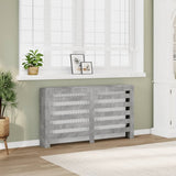 vidaXL Radiator Cover Concrete Grey 149x20x82 cm Engineered Wood