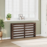 vidaXL Radiator Cover Brown Oak 149x20x82 cm Engineered Wood