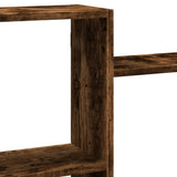 vidaXL Wall Shelf Smoked Oak 159x18x65 cm Engineered Wood