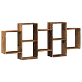 vidaXL Wall Shelf Old Wood 159x18x65 cm Engineered Wood