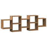 vidaXL Wall Shelf Artisian Oak 129x18x42 cm Engineered Wood