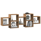 vidaXL Wall Shelf Artisian Oak 129x18x42 cm Engineered Wood