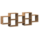 vidaXL Wall Shelf Artisian Oak 129x18x42 cm Engineered Wood