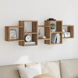 vidaXL Wall Shelf Artisian Oak 129x18x42 cm Engineered Wood