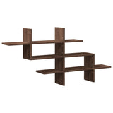 vidaXL Wall Shelf Brown Oak 124.5x18x60.5 cm Engineered Wood