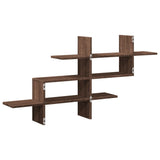 vidaXL Wall Shelf Brown Oak 124.5x18x60.5 cm Engineered Wood