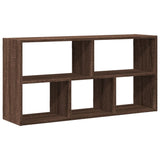 vidaXL Wall Shelf Brown Oak 100x25x50 cm Engineered Wood