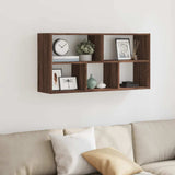 vidaXL Wall Shelf Brown Oak 100x25x50 cm Engineered Wood