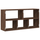 vidaXL Wall Shelf Brown Oak 100x25x50 cm Engineered Wood