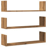 vidaXL Wall Shelves 3 pcs Artisian Oak 80x18x18 cm Engineered Wood