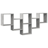 vidaXL Wall Shelf Concrete Grey 159x18x66 cm Engineered Wood