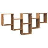 vidaXL Wall Shelf Artisian Oak 159x18x66 cm Engineered Wood