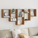 vidaXL Wall Shelf Artisian Oak 159x18x66 cm Engineered Wood