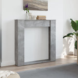 vidaXL Fireplace Surround Concrete Grey 100x20x100 cm Engineered Wood