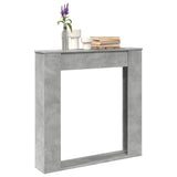 vidaXL Fireplace Surround Concrete Grey 100x20x100 cm Engineered Wood