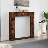 vidaXL Fireplace Surround Smoked Oak 100x20x100 cm Engineered Wood