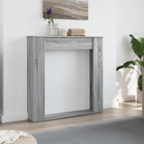 vidaXL Fireplace Surround Grey Sonoma 100x20x100 cm Engineered Wood