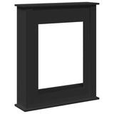 vidaXL Fireplace Surround Black 75x20x87.5 cm Engineered Wood