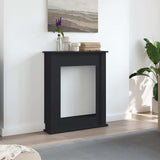 vidaXL Fireplace Surround Black 75x20x87.5 cm Engineered Wood