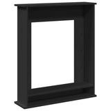 vidaXL Fireplace Surround Black 75x20x87.5 cm Engineered Wood