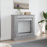 vidaXL Fireplace Surround Grey Sonoma 90x30x90 cm Engineered Wood