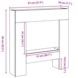 vidaXL Fireplace Surround White 81x18x82 cm Engineered Wood