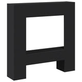 vidaXL Fireplace Surround Black 81x18x82 cm Engineered Wood