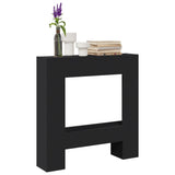 vidaXL Fireplace Surround Black 81x18x82 cm Engineered Wood