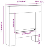 vidaXL Fireplace Surround Sonoma Oak 81x18x82 cm Engineered Wood