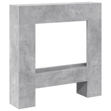 vidaXL Fireplace Surround Concrete Grey 81x18x82 cm Engineered Wood