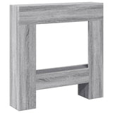 vidaXL Fireplace Surround Grey Sonoma 81x18x82 cm Engineered Wood