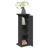 vidaXL Display Stand with Storage Black 31x30x90 cm Engineered Wood